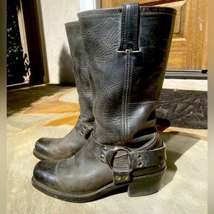 Frye Harness Boots - sz 7 Charcoal Gray